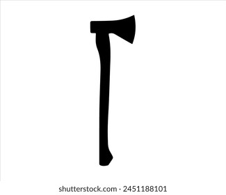 Axe silhouette vector on white background