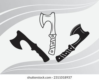 Axe, Axe Silhouette,Lumberjack Eps, Axe Eps, Clipart, Cross Axe, Woodcutter Eps