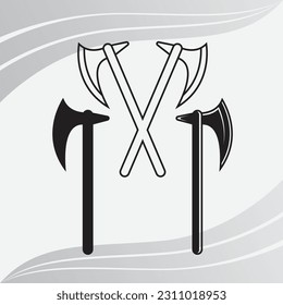 Axe, Axe Silhouette,Lumberjack Eps, Axe Eps, Clipart, Cross Axe, Woodcutter Eps