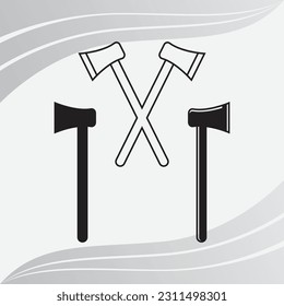 Axe, Axe Silhouette,Lumberjack Eps, Axe Clipart, Cross Axe, Woodcutter Eps