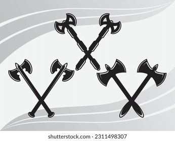 Axe, Axe Silhouette,Lumberjack Eps, Axe Clipart, Cross Axe, Woodcutter Eps
