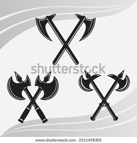 Axe, Axe Silhouette,Lumberjack Eps, Axe Clipart, Cross Axe, Woodcutter Eps