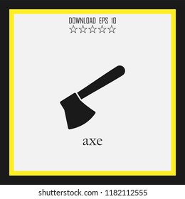 axe sketch vector icon