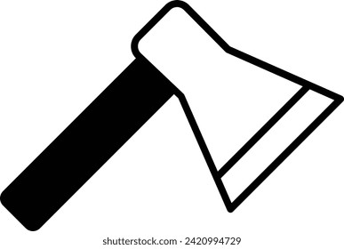 axe solid glyph vector illustration