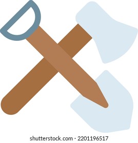 axe spade Vector illustration on a transparent background.Premium quality symbols.Stroke vector      icon for concept and graphic design.