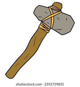 axe stone illustration hand drawn isolated vector