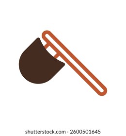 Axe Symbol Icon, Lumberjack Tool Isolated Object