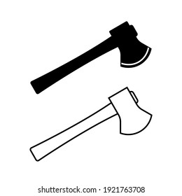 Axe symbol icon vector illustration. The ax icon. Forester ax vector icon.