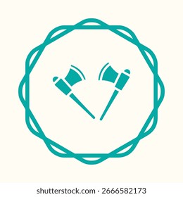Axe symbol trendy artwork useful vector Illustration circle design gorgeous colorful background.eps