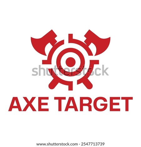 axe target flat minimalist logo design