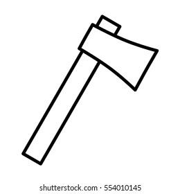 axe thin line icon, outline symbol, minimalistic flat design for web, mobile logo and identity
