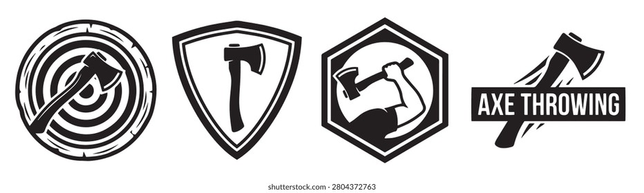 Axe Throwing Cartoon Vector Set 4 - Wooden Target Board Icon Pack - Rustic Axe in Tree Stump Woodcraft Clip Art

Upgrade your digital storefront portfolio with this premium collection of colorful rustic woodcraft elements celebrating recreational target sports. This professional flat vector clip art pack showcases clean, high-visibility illustrations of grid target boards, split wooden logs, axes embedded in circular target rounds, and a classic hatchet stuck inside a pine tree stump. Perfectly recommended for outdoor adventure park maps, family fun center flyers, camping apparel lines, and vinyl sticker pack designs.