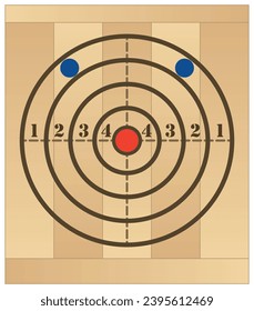 axe throwing, wooden target showing bullseye svg