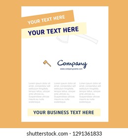 Axe  Title Page Design for Company profile ,annual report, presentations, leaflet, Brochure Vector Background