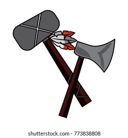 axe and tomahawk native american indian weapon