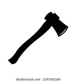 Icono de ocio de acampada con herramienta Ax | Ilustración del vector negro |