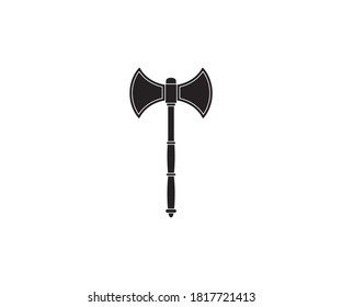 Axe, herramienta, fantasía, icono de juego. Ilustración vectorial, diseño plano.