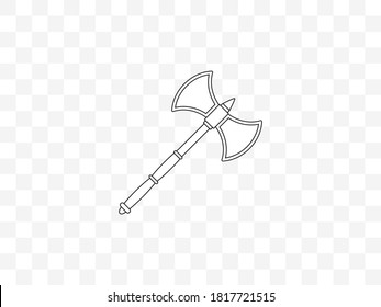 Axe, herramienta, fantasía, icono de juego. Ilustración vectorial, diseño plano.