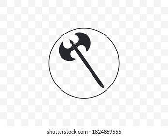 Axe, herramienta, fantasía, icono de juego. Ilustración vectorial, diseño plano.