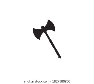 Axe, herramienta, fantasía, icono de juego. Ilustración vectorial, diseño plano.