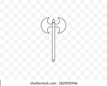 Ax, Tool, Fantasie, Spielsymbol. Vektorgrafik, flaches Design.