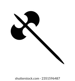 Axe, tool, fantasy, game icon. Vector flat illustration on white background..eps