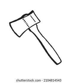 axe tool icon black and white vector design