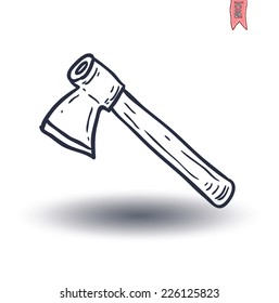 axe tool icon , vector illustration.