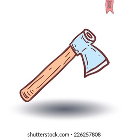 axe tool icon , vector illustration.