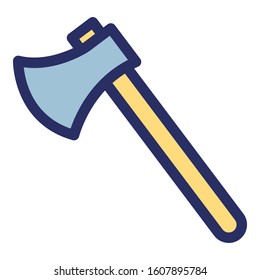 Axe, axe tool Isolated Vector Icon which can be easily modified or edited