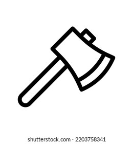 axe tool line icon illustration vector graphic 