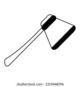 Axe tool symbol black and white