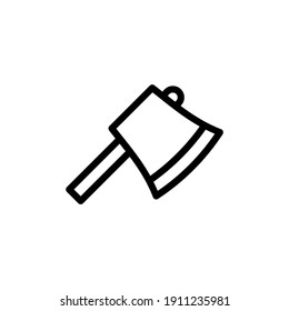 axe tool vector line icon