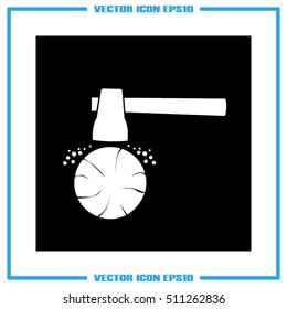 Axe and tree icon vector illustration EPS 10.