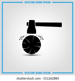 Axe and tree icon vector illustration EPS 10.