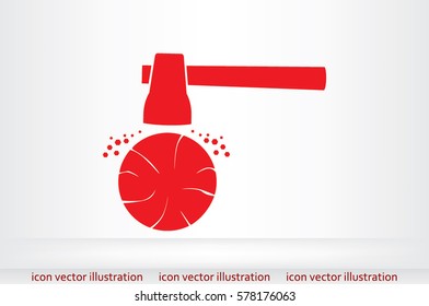 Axe and tree icon vector illustration.