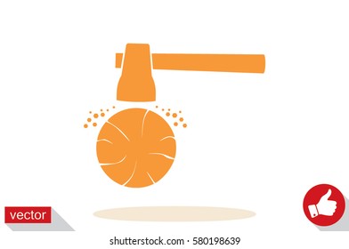 Axe and tree icon vector illustration EPS 10.