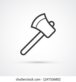 Axe trendy black icon. Vector illustration