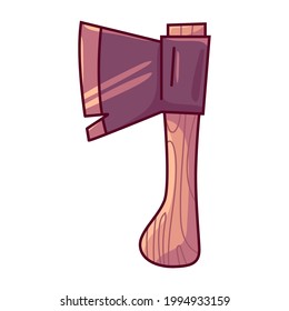 Axe vector cartoon illustration isolated on a white background.