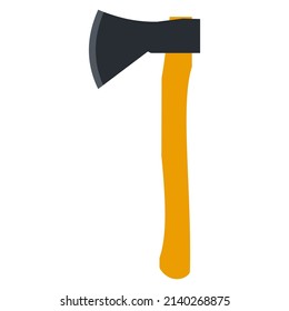 Axe vector cartoon tool illustration isolated on a white background.