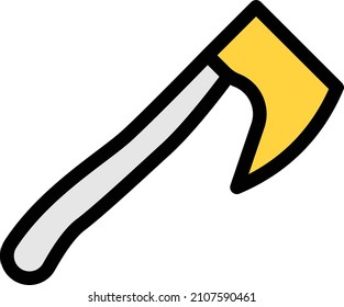 axe vector color line icon