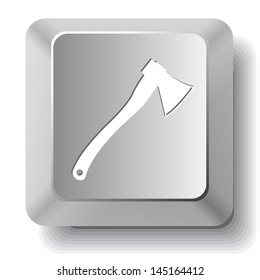 Axe. Vector computer key.