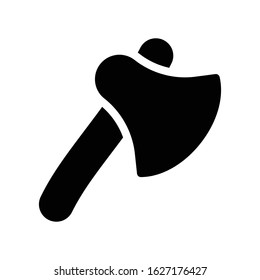 axe vector glyph flat icon 