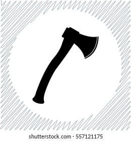 Axe vector icon - black  illustration