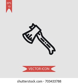 Axe vector icon illustration symbol
