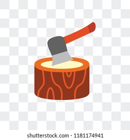 Axe vector icon isolated on transparent background, Axe logo concept