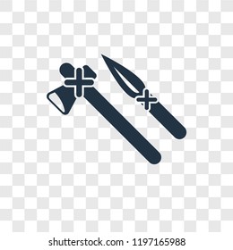 Axe vector icon isolated on transparent background, Axe transparency logo concept