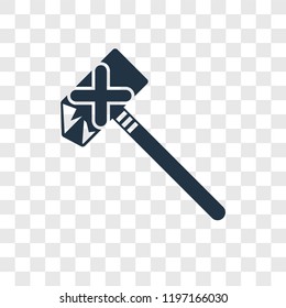 Axe vector icon isolated on transparent background, Axe transparency logo concept