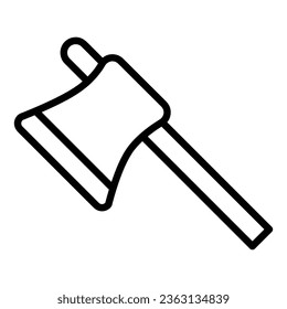 Icono vector de hacha, icono de estilo lineal, de la colección de iconos de Agricultura, aislado en fondo blanco.
