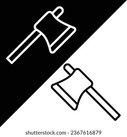 Axe Vector Icon, Lineal style icon, from Agriculture icons collection, isolated on Black and white Background.